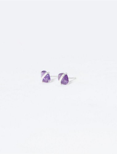 AMETHYST WRAP STUD EARRING | Lucky Brand