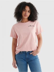 LUCKY YOU SCRIPT GRAPHIC BOYFRIEND TEE | Lucky Brand