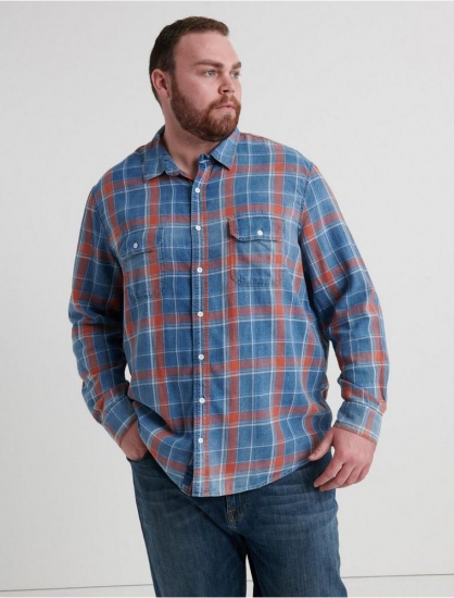 BIG AND TALL AXE INDIGO SHIRT | Lucky Brand - Click Image to Close