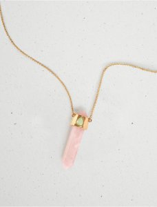 ROSE QUARTZ POINT CRYSTAL PENDANT | Lucky Brand