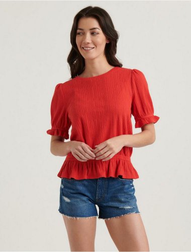 POINTELLE KNIT BANDED TOP | Lucky Brand
