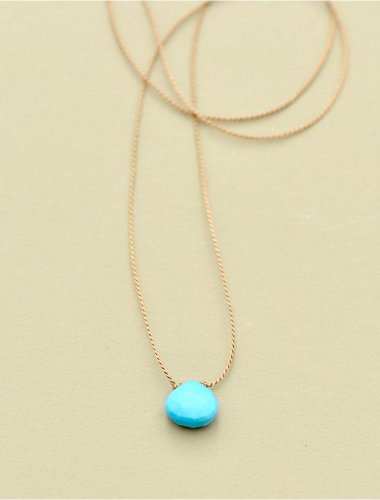 Britta Ambauen Turquoise Teardrop Necklace | Lucky Brand