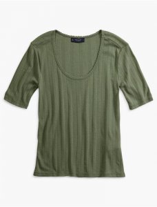 POINTELLE SCOOP NECK TEE | Lucky Brand