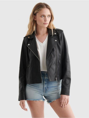 Classic Leather Moto Jacket | Lucky Brand