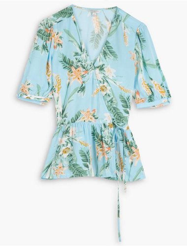 TROPICAL EVA WRAP TOP | Lucky Brand