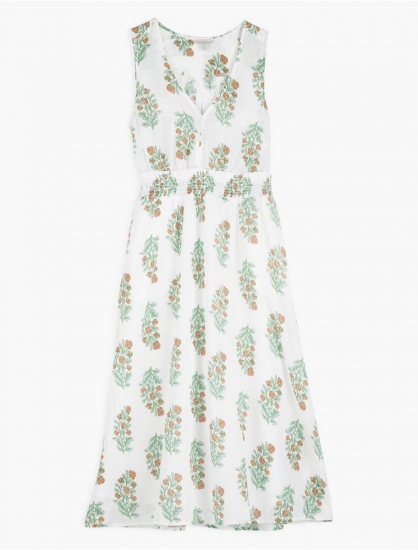 WOODBLOCK PRINTED LAUREL DRESS | Lucky Brand - Click Image to Close