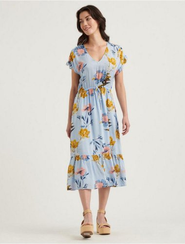 FLORAL PRINTED SILVY DRESS | Lucky Brand