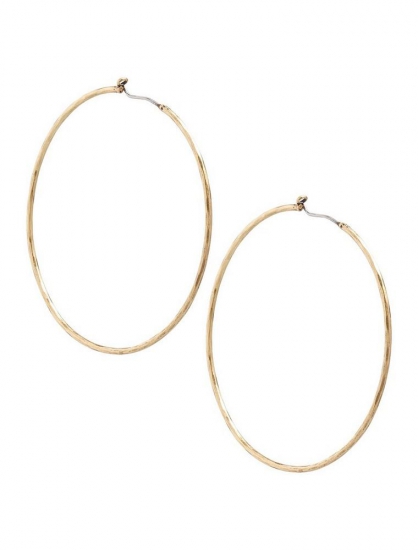BIG HAMMERED HOOP EARRINGS | Lucky Brand - Click Image to Close