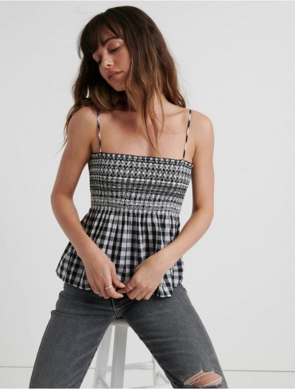 ROSIE SMOCKED TOP | Lucky Brand - Click Image to Close