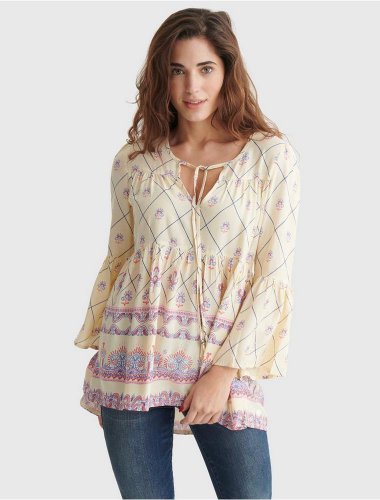 CROSS BORDER PRINT TOP | Lucky Brand