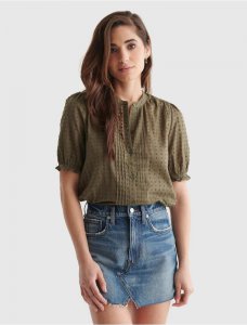 DAKOTA RUFFLE SLEEVE TOP | Lucky Brand