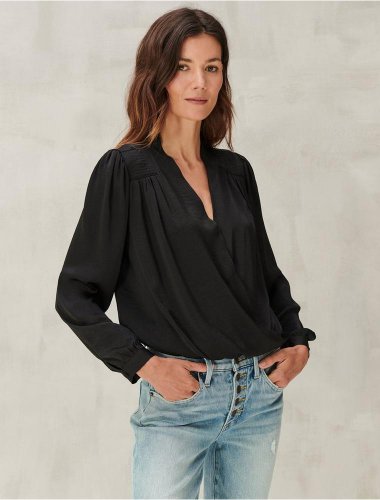 SURPLICE LONG SLEEVE TOP | Lucky Brand