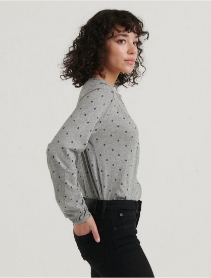 POLKA DOT WESTERN YOKE TOP | Lucky Brand - Click Image to Close