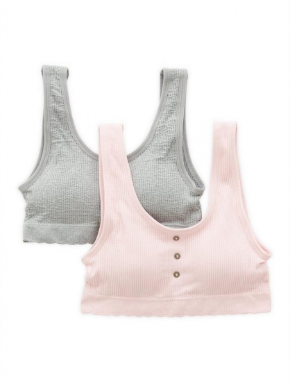 2 PACK NYLON RIB BRA | Lucky Brand - Click Image to Close