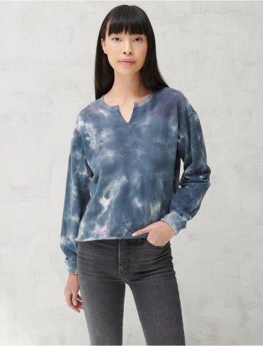 SUEDED TERRY CROP SWEATSHIRT | Lucky Brand