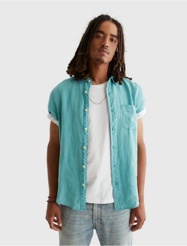 SHORT SLEEVE SAN GABRIEL LINEN SHIRT | Lucky Brand