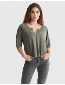 RELAXED-FIT V-NECK KNIT TOP | Lucky Brand