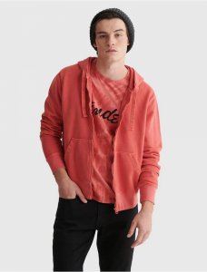 SUEDED TERRY FULL ZIP HOODIE | Lucky Brand