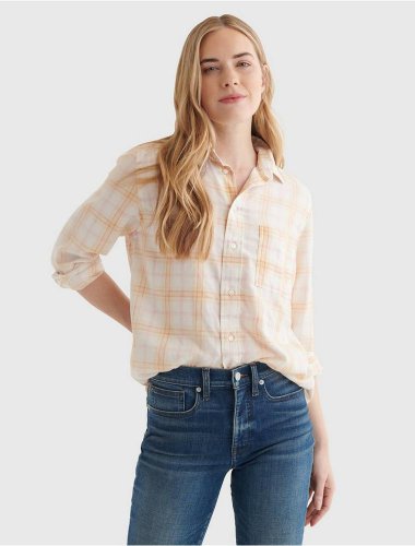 RELAXED-FIT PLAID WOVEN SHIRT | Lucky Brand