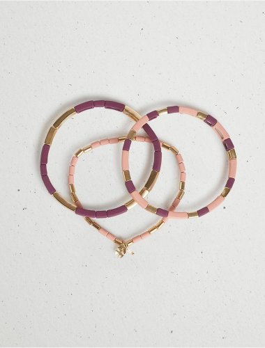 PINK ENAMEL BEADED BRACELET SET | Lucky Brand